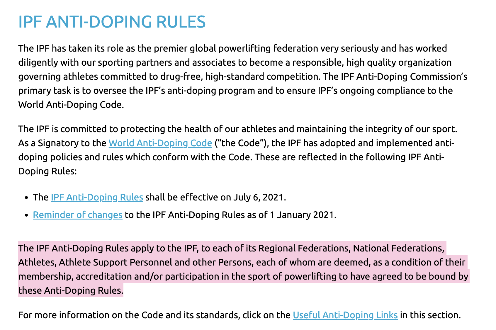 https://www.powerlifting-oceania.com/anti-doping/ipf-anti-doping-rules